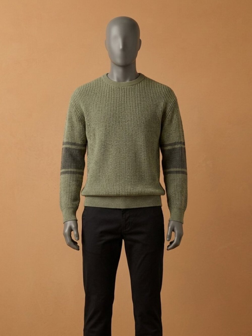 Sage + Steel Men's Ribbed‎ Knit Sweater Olive Green NWT